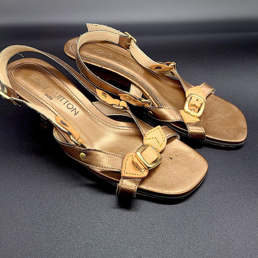 Louis Vuitton Kitten Heel Sandals